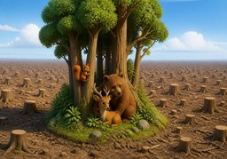 deforestaciónのイラスト