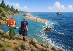 desembocarのイラスト