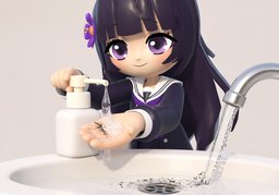 洗手液のイラスト