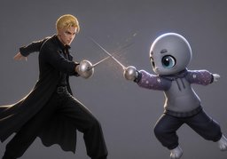 交锋のイラスト