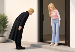 뵙다のイラスト