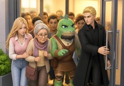 Illustration for Andrang (crowd)