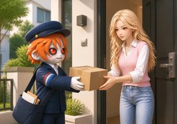 Briefträgerinのイラスト