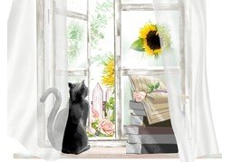靠窗のイラスト