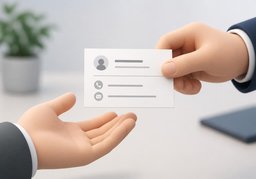 Illustration for 名片 (business card)