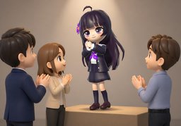 인정받다のイラスト