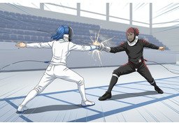 对抗のイラスト