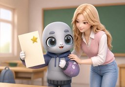 만족스럽다のイラスト