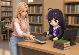 Büchereiのイラスト