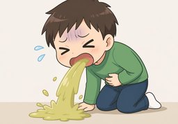 토하다のイラスト