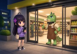 ¿Está ~ abierto ahora?のイラスト