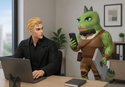 ¿Me confirmas?のイラスト