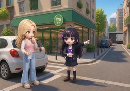 Puedes aparcar en ~.のイラスト