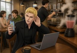 No te oigo bien.のイラスト