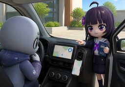 ¿El coche tiene GPS?のイラスト