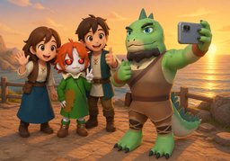 ¿Nos puedes sacar una foto?のイラスト