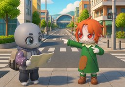 Cuántas cuadras hasta ~.のイラスト