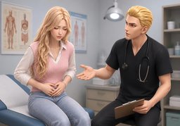 ¿Dónde te duele?のイラスト
