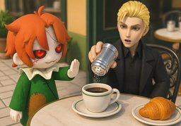 No pongas ~ en ~.のイラスト