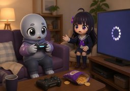 Se reinició solo.のイラスト