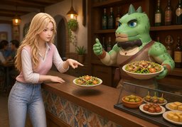 Puedo pedir media ración de ~.のイラスト