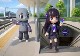 ¿Vienes en ~?のイラスト