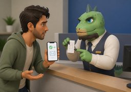 No me llegó la confirmación.のイラスト