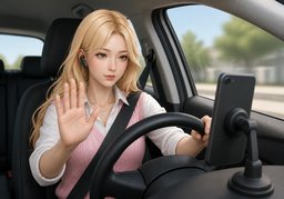 Estoy conduciendo.のイラスト