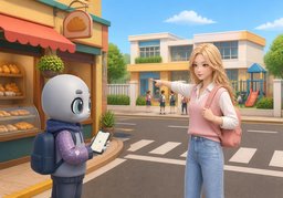 Está enfrente de ~.のイラスト