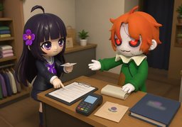 Necesito la factura a nombre de ~.のイラスト