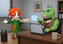 Puedes contactarme por ~.のイラスト