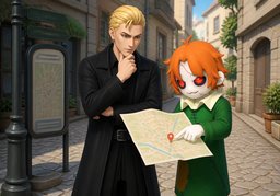 ¿Lo miramos en el mapa?のイラスト