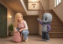 Está en el ~ piso.のイラスト