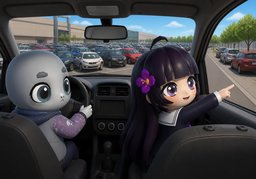 El parking suele estar lleno.のイラスト