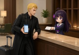 ¿Cómo se accede a ~?のイラスト