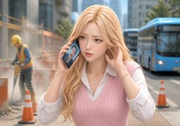 Te oigo mal.のイラスト