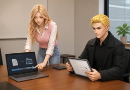 Te enviaré el informe antes de ~.のイラスト