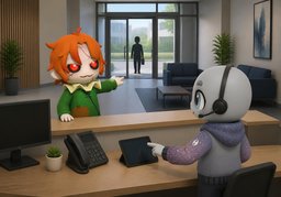 Quiere que le avise cuando llegue ~.のイラスト