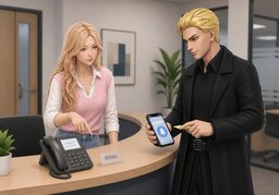 Mi teléfono es ~.のイラスト