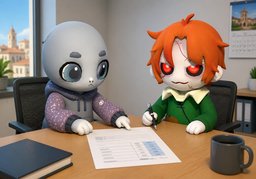La cotización está en ~.のイラスト