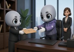 Lo entregaré en mano.のイラスト