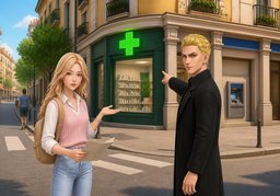 ¿Dónde hay ~?のイラスト