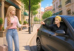 ¿Dónde espero?のイラスト