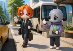 Sí, voy a trabajar.のイラスト
