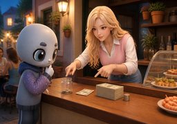 ¿Se ~ dejar propina?のイラスト