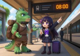 Salimos a las ~.のイラスト