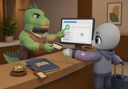 Puedes confirmar la reserva de ~.のイラスト