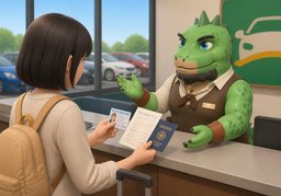 Aceptan el permiso de conducir de ~.のイラスト