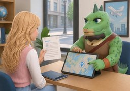 ¿Dónde tramito ~?のイラスト