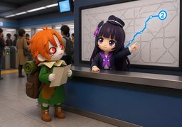 Qué línea me lleva a ~.のイラスト